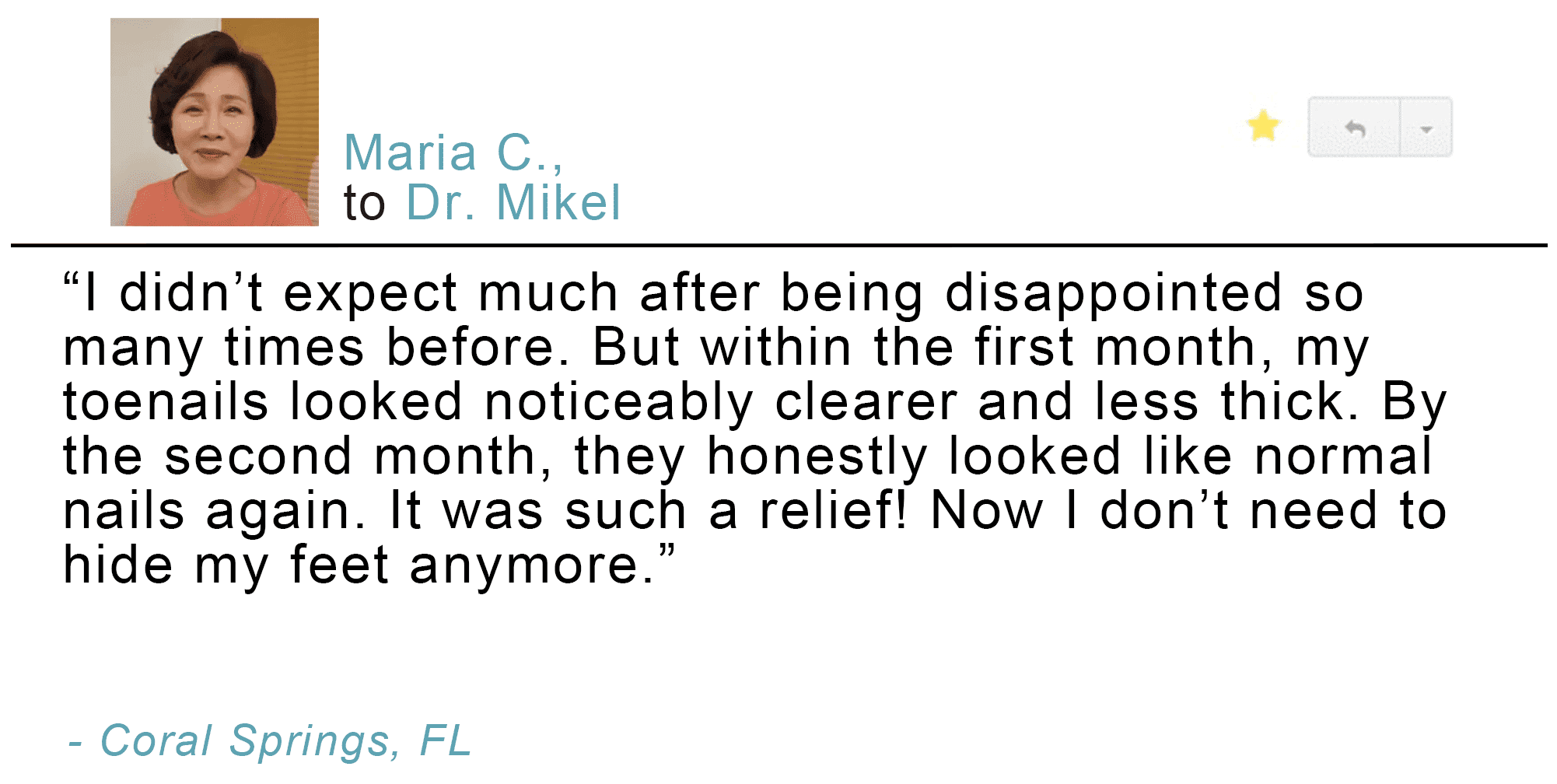 Maria C. Nail Refresh verified customer review