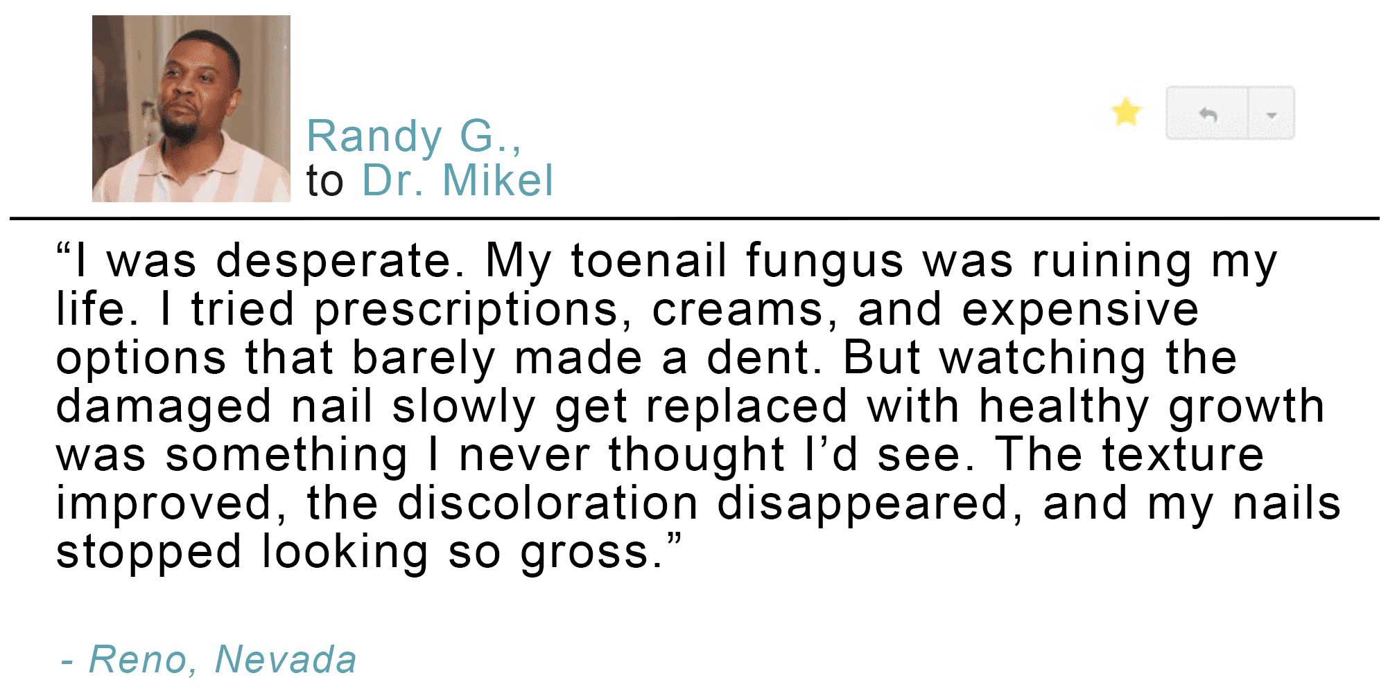 Randy G. Nail Refresh verified customer review