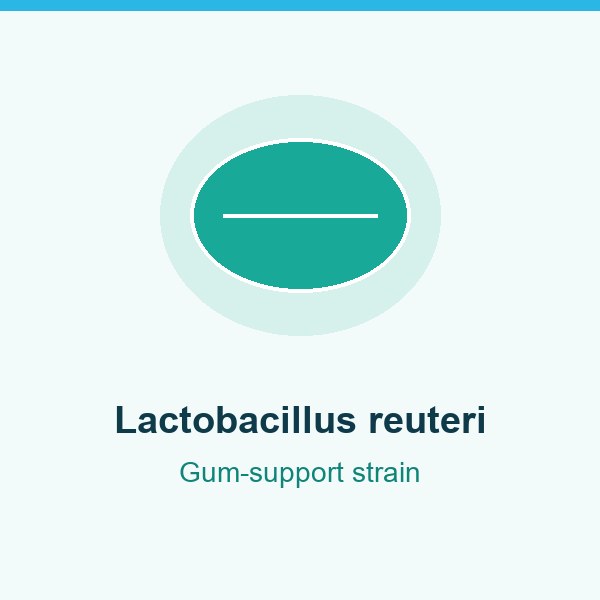 Lactobacillus reuteri in DentaVive for gum support