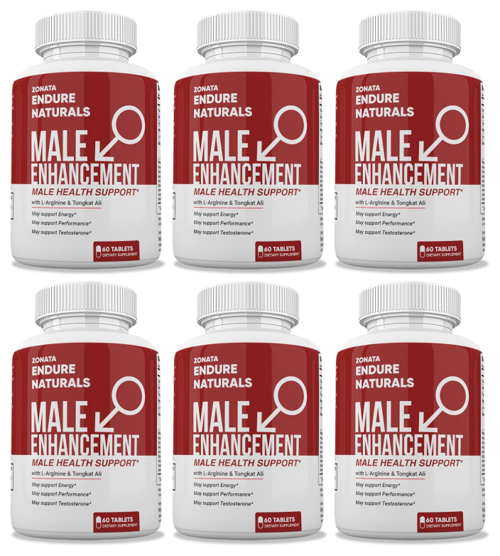 Endura Naturals Male Enhancement 6 Bottle Best Value Package — 180 Day Supply Free Shipping Most Popular