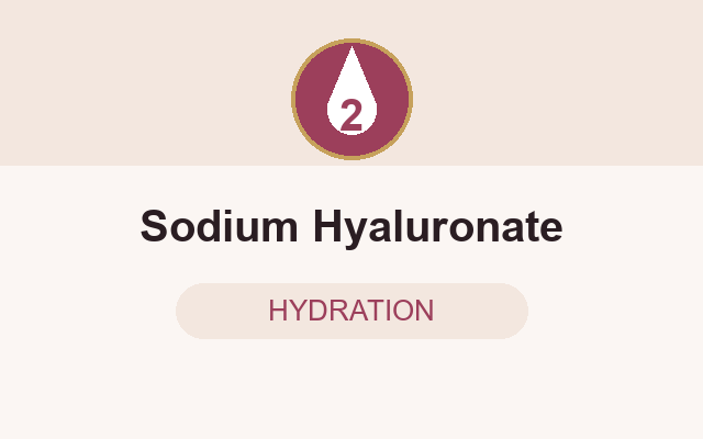 Sodium hyaluronate (hyaluronic acid) in the serum